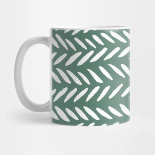 Knitting pattern - white on sage Mug